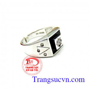 Nhẫn nam vàng trắng đẹp