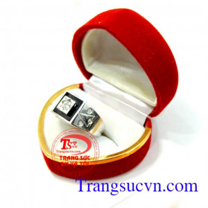 Nhẫn nam vàng trắng đẹp