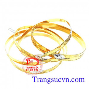 Bộ vòng tuần vàng dẹt sáng Vòng tay vàng đáng yêu dành cho nữ,vòng tay vàng tây với chất lượng đảm bảo hợp thời trang và món quà ý nghĩa hợp thời trang