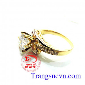 Nhẫn nữ vàng tây xinh quý phái dành cho phái nữ.