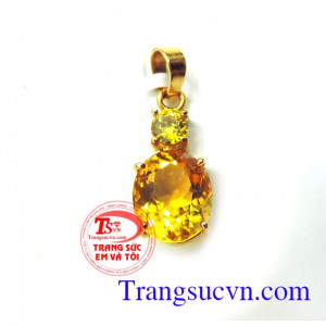 Mặt dây chuyền thạch anh vàng