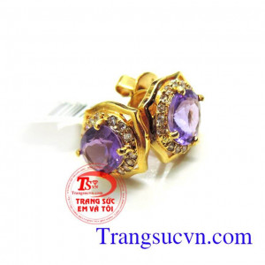 Hoa tai thạch anh tím