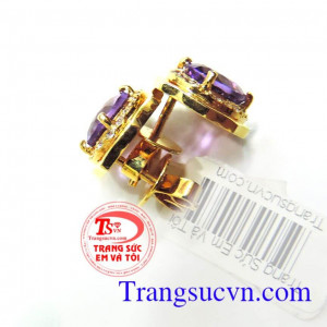 Hoa tai thạch anh tím