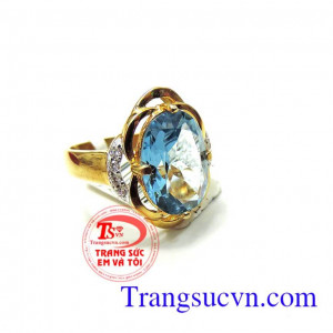 Nhẫn vàng nữ Topaz