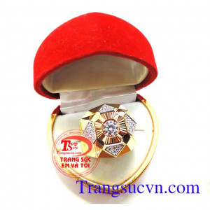 Nhẫn nam vàng 18k nhập