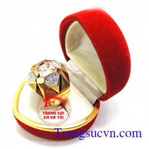 Nhẫn nam vàng 18k nhập
