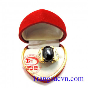 Nhẫn nam vàng giá rẻ đá đen