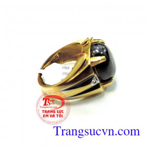 Nhẫn nam vàng giá rẻ đá đen