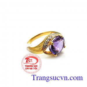 Nhẫn nữ thạch anh tím