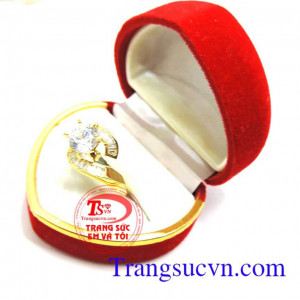 Nhẫn nữ vàng 18k nhập