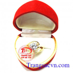 Nhẫn nữ vàng 18k nhập