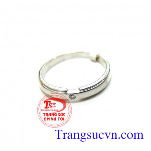 Nhẫn nữ vàng trắng 18k