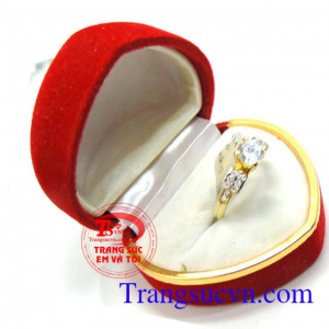 Nhẫn nữ vàng tây xinh