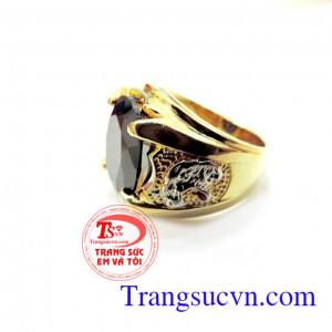 Nhẫn nam sư tử vàng