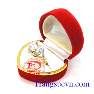 Nhẫn nữ vàng Ý 18k đẹp