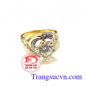 Nhẫn nữ vàng Ý 18k đẹp