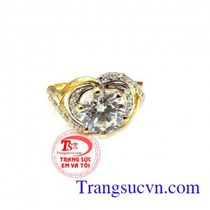 Nhẫn nữ vàng Ý 18k đẹp