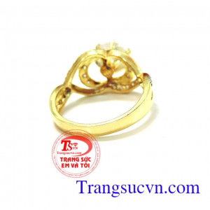 Nhẫn nữ vàng Ý 18k đẹp
