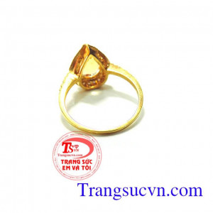 Nhẫn nữ Citrine vàng dành cho nữ,nhẫn nữ đẹp hợp mệnh kim, nhẫn nữ thạch anh vàng quý phái là món quá ý nghĩa cho người minh yêu thương,nhẫn nữ đẹp vàng
