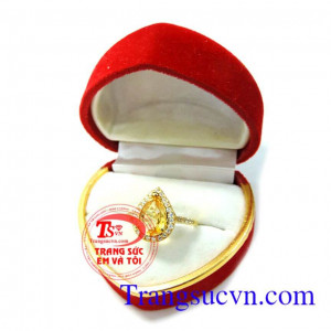 Nhẫn nữ Citrine vàng dành cho nữ,nhẫn nữ đẹp hợp mệnh kim, nhẫn nữ thạch anh vàng quý phái là món quá ý nghĩa cho người minh yêu thương,nhẫn nữ đẹp vàng