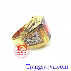 Nhẫn vàng tây nam đá đỏ hợp thời trang sang trọng giá cả hợp lý thanh toán an toàn,đảm bảo,nhẫn vàng cho nam phong cách mới lịch lãm
