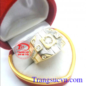 Nhẫn nam vàng tây đá kim nhân tạo sáng bóng bền đẹp,hợp thời trang và tinh tế cho chiếc nhẫn nam vàng đảm bảo Uy tín,giá cả hợp lý