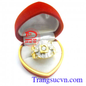 Nhẫn nam vàng tây đá đẹp được nhiều người yêu thích