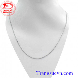 Dây vàng trắng Ý 18k