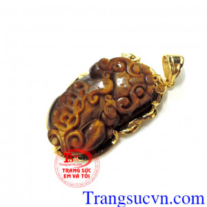 Tỳ hưu thạch anh mắt hổ bọc vàng