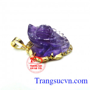 Thạch anh tím cóc ngậm tiền thạch anh tím