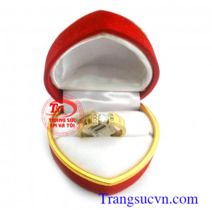 Nhẫn nữ vàng tây