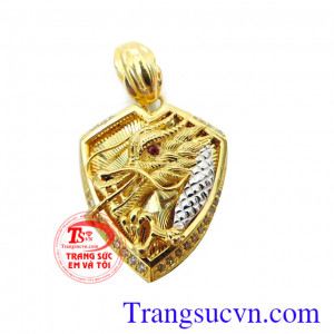 Bộ dây chuyền vàng mặt rồng 3D