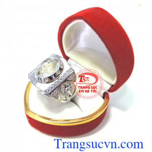Nhẫn nam vàng trắng 18k 75%A đảm bảo chất lượng Uy tín,Nhẫn vàng trắng hợp thời trang sang trọng đẳng cấp,Phong cách nam tính,nhẫn vàng 18k Lịch lãm đẳng cấp