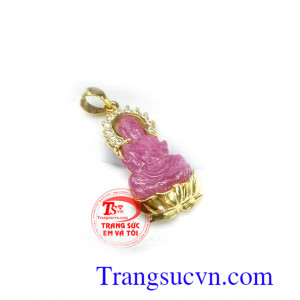 Mặt phật quan âm ruby