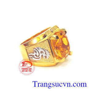 Nhẫn nam vàng đá vàng