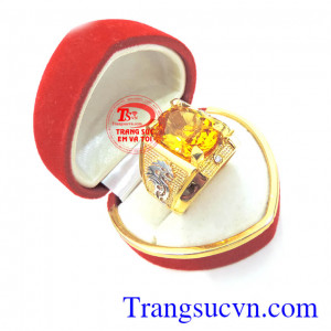 Nhẫn nam vàng đá vàng