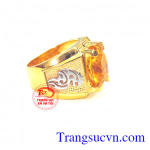 Nhẫn nam vàng đá vàng