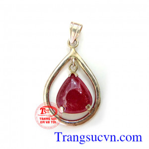 Mặt dây chuyền ruby giọt nước