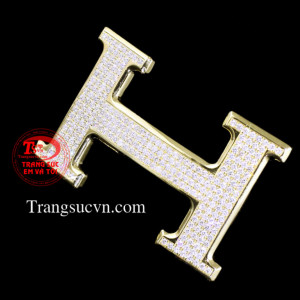 Mặt Thắt Lung vàng 18k H Diamond