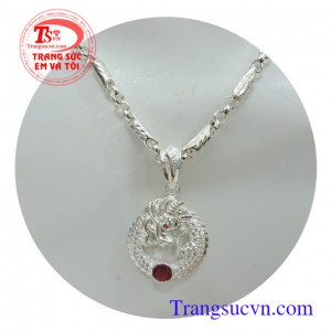 Bộ trang sức nam bạc rồng