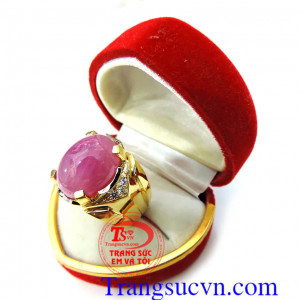 Nhẫn nam hồng ngọc