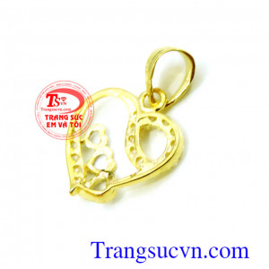 Mặt dây trái tim gia đình đình