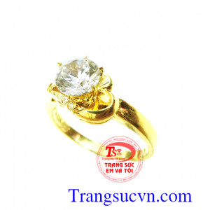 Nhẫn nữ vàng tây sang trọng
