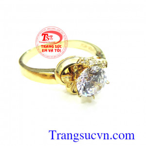 Nhẫn nữ vàng tây sang trọng