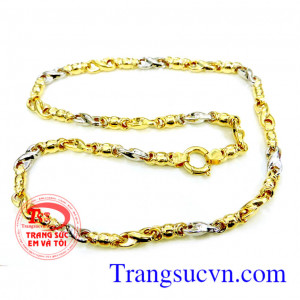 Dây chuyền nam vàng kiểu sáng được chế tác từ vàng 10k, chất lượng bền đẹp, sáng bóng