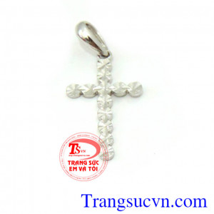 Bộ dây chuyền mặt Thánh Giá vàng Ý 18k sản phẩm tinh tế,quý phái,dây chuyền vàng trắng 18k và mặt Thánh Giá vàng trắng chất lượng vàng đảm bảo Uy tín,nhập khẩu: Italy sáng bóng,bền đẹp