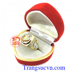 Nhẫn nam báo rồng vàng