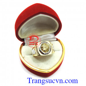 Nhẫn nam báo rồng vàng