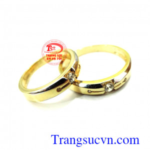 Nhẫn cưới giá rẻ đính đá
