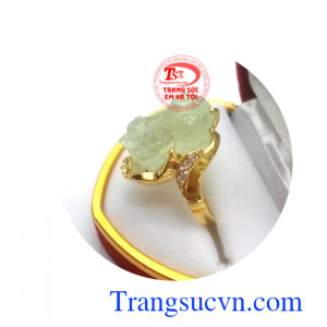 Nhẫn tỳ hưu mệnh mộc và hỏa đeo hợp thời trang và quý phái nhẫn nữ tỳ hưu,Nhẫn tỳ hưu  Prenit thiên nhiên, chiếc nhẫn hộ mệnh cho người mệnh Hỏa và mệnh Mộc thu tích của cài tiền tài, may mắn nhẫn tỳ hưu